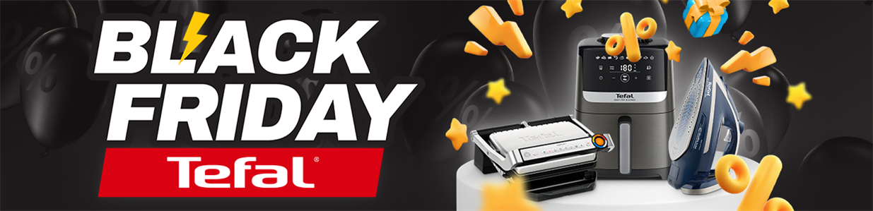 Black Friday se značkou Tefal - žehličky, grily, konvice, fritézy